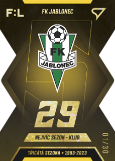 FK Jablonec Jablonec SportZoo FORTUNA:LIGA 2022/23 2. serie Tricata Sezona F:L /30 #TS-05